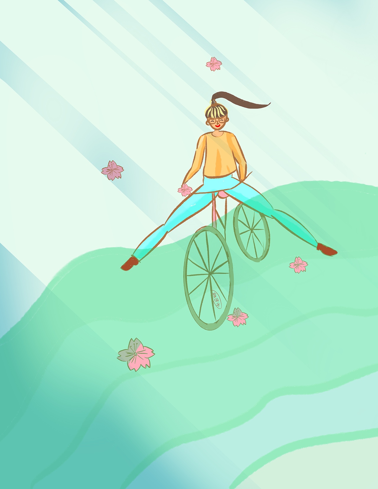 #y园糖插画打卡21天#day0 樱花季