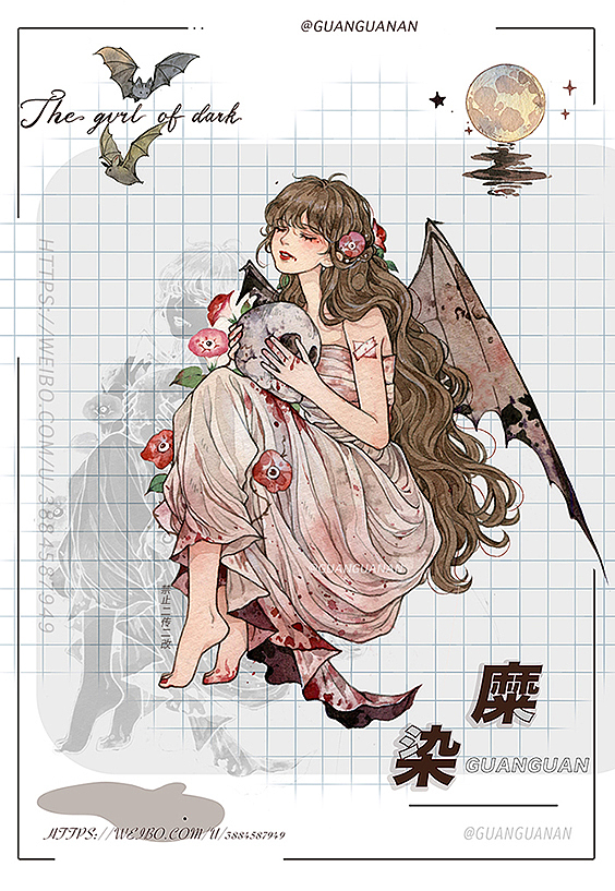 暗黑系列之糜染🖤（图ZMjgwNjU5OTU2） - 商业插画 - 站酷设计师官官an原创素材 - 站酷ZCOOL