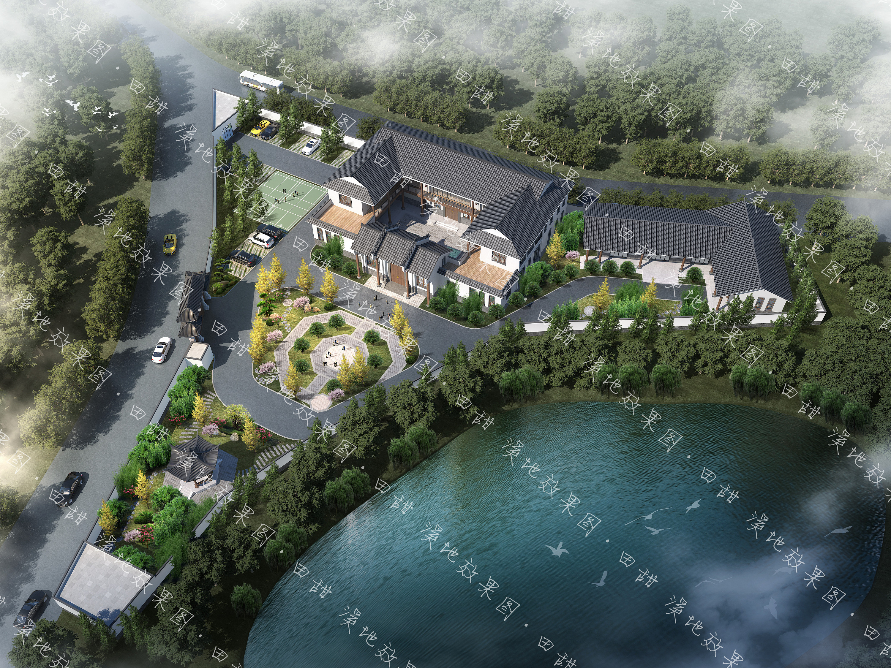 室外透视鸟瞰作品