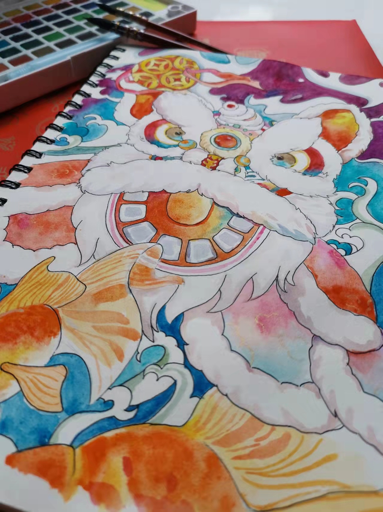 醒狮|插画|创作习作|杨秀花 - 原创作品 - 站酷 (zcool)