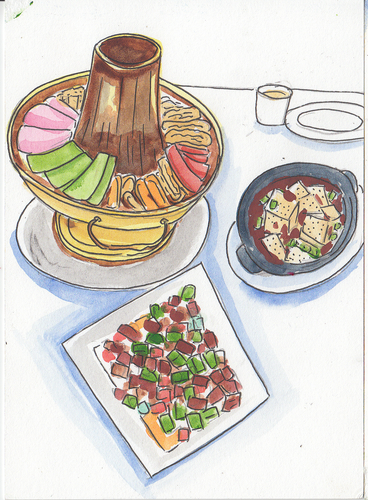 手绘兰州工作之余的记录