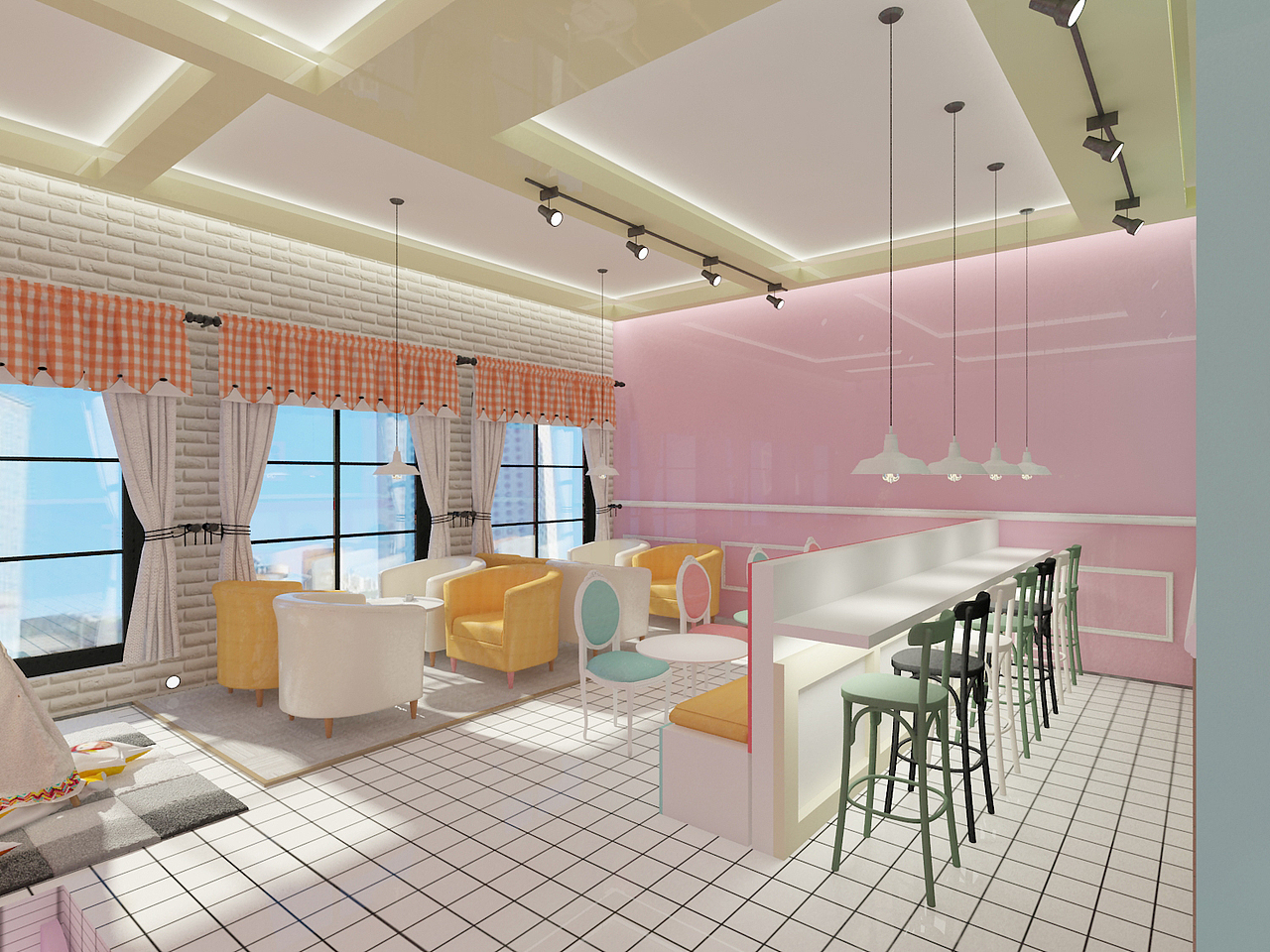 Sweet cakes基于vi的空间设计（7m*7m*7m）（图ZODMxNjE4ODQ=） - 建筑/空间 - 站酷设计师吴连影原创素材 - 站酷ZCOOL