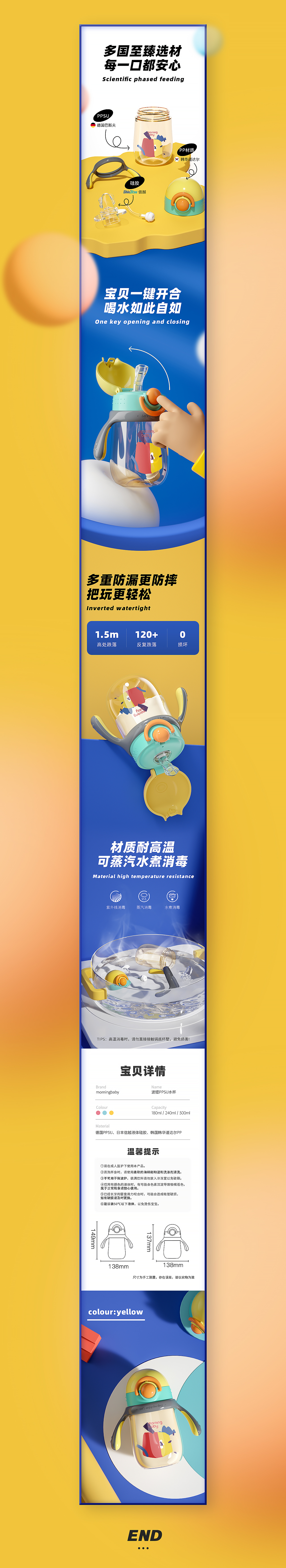 【小土豆母婴】水杯详情页合集