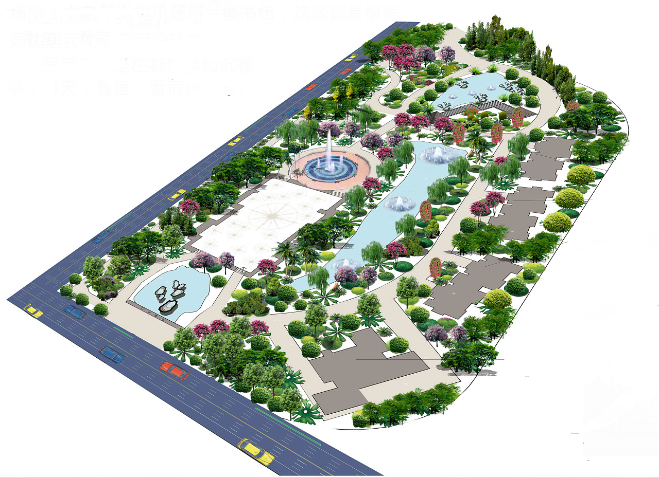 铭树公园的初步鸟瞰图.