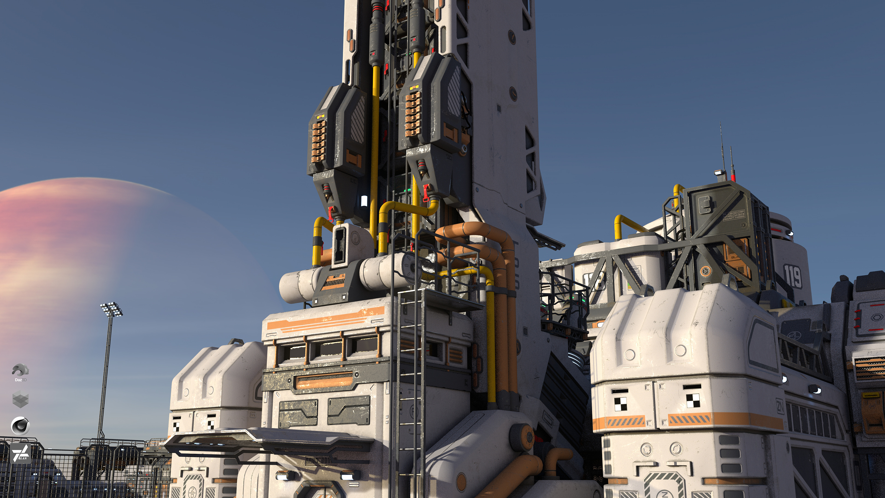 c4d科幻场景 渲染练习