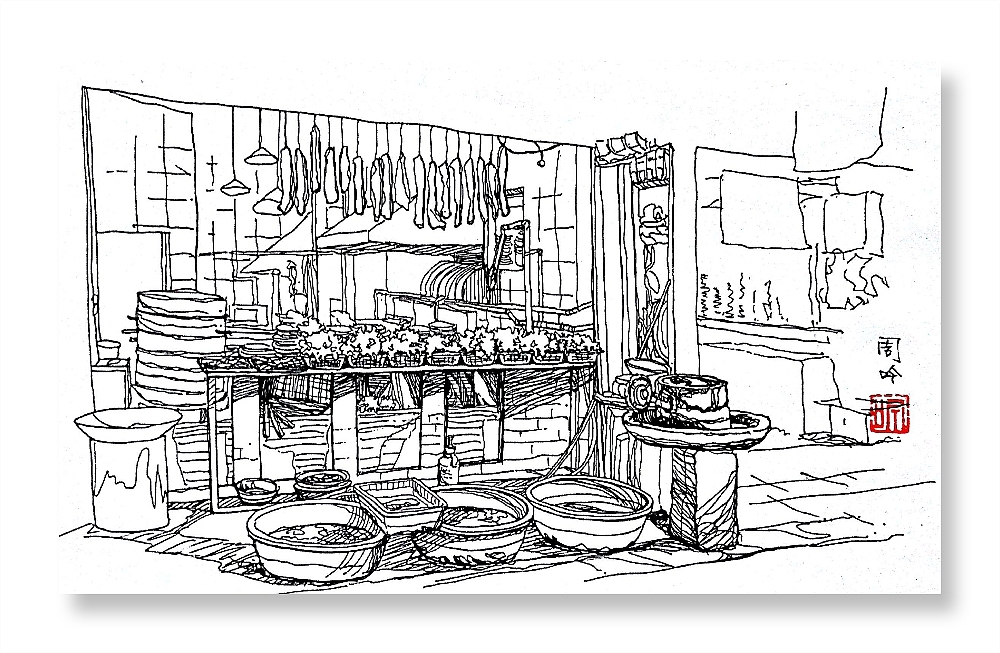 成都黄龙溪钢笔风景写生总结（图ZMTQzNTQwMjQ4） - 景观设计 - 站酷设计师脸红红Zoey原创素材 - 站酷ZCOOL