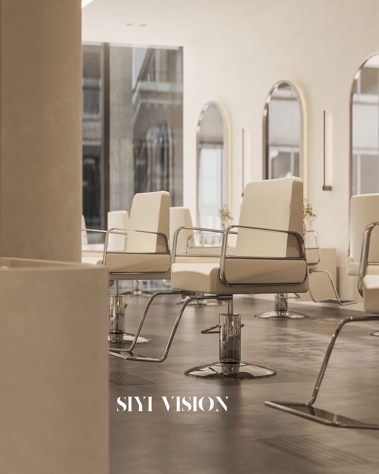 现代 | 理发店（图ZMjU0NjQwMTA0） - 商业空间设计 - 站酷设计师肆艺表现原创素材 - 站酷ZCOOL