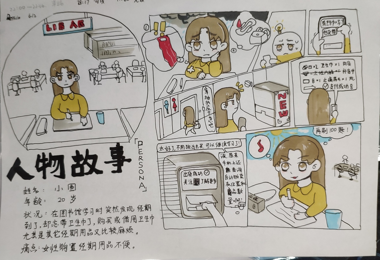 人物画像&故事版 练习【经期的烦恼】