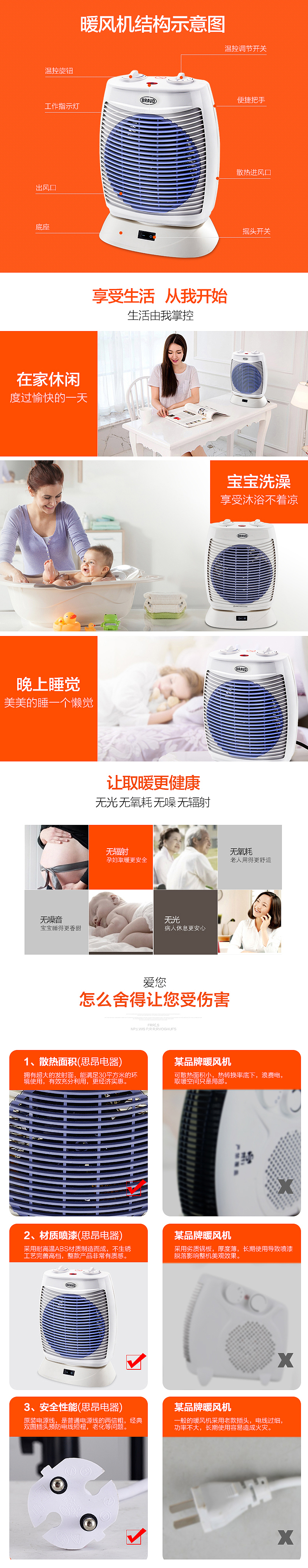 摇头暖风机详情小家电详情