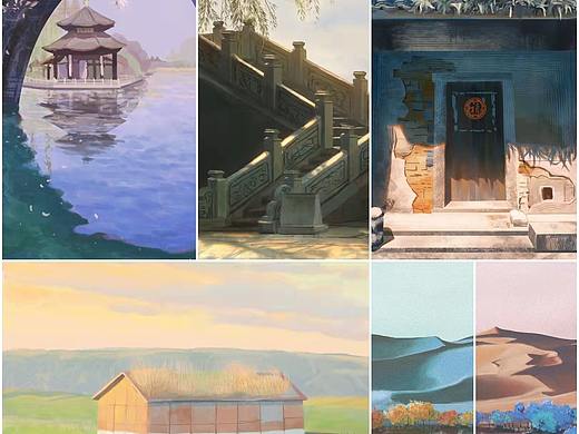 色彩练习×6 古风场景尝试