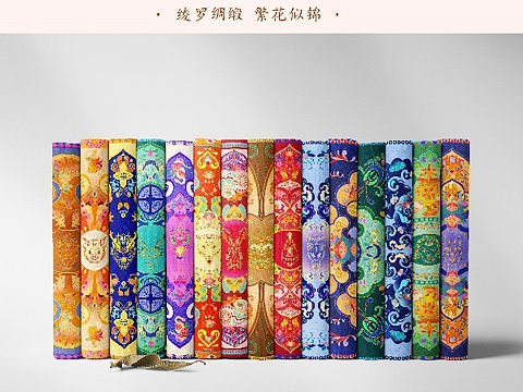 十二生肖 云肩礼盒 丝巾纹样设计