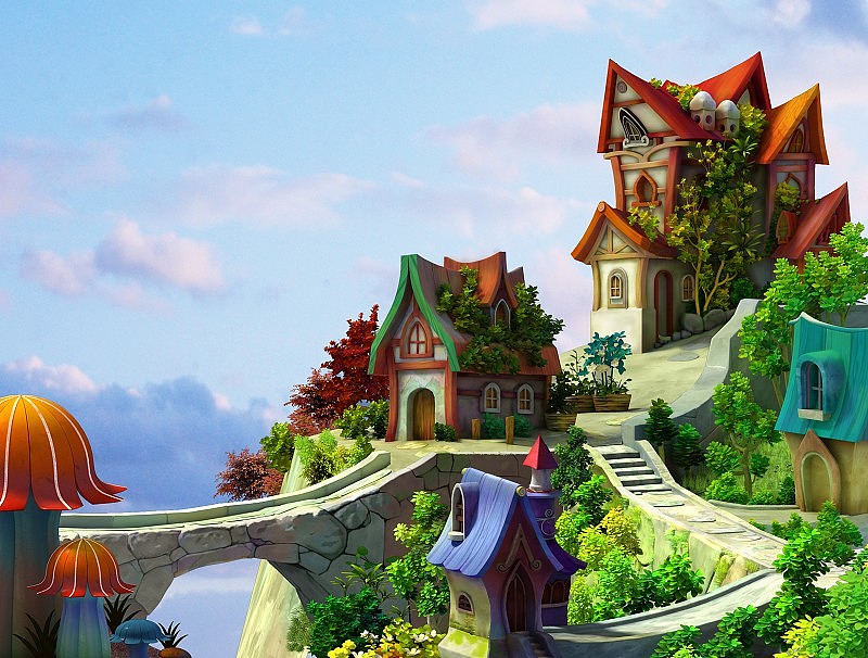 游戏场景 3dmax Q版风格（图ZNjUwNzc2MTY=） - 单幅漫画 - 站酷设计师西坡先生设计原创素材 - 站酷ZCOOL