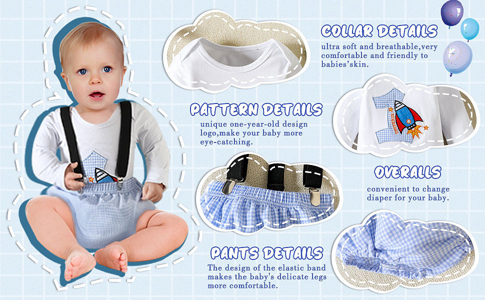 亚马逊A+ 童装 周岁套装