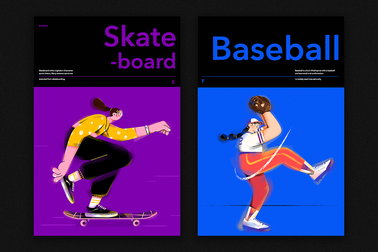 Sports Girl 人物插画（上）（图ZMjM1MTc4MTE2） - 创作习作 - 站酷设计师没有肚肚的杜杜原创素材 - 站酷ZCOOL