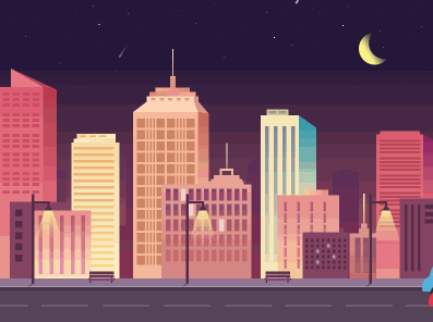 动效|UI图形临摹-都市