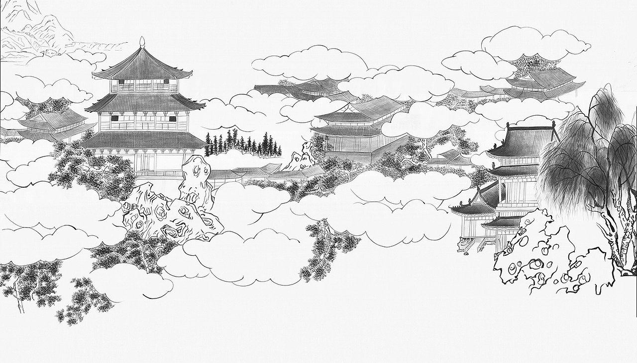 艾嘉利丝印壁画（山水篇）（图ZMjI4NDE0MjEy） - 绘画 - 站酷设计师杰克杰原创素材 - 站酷ZCOOL