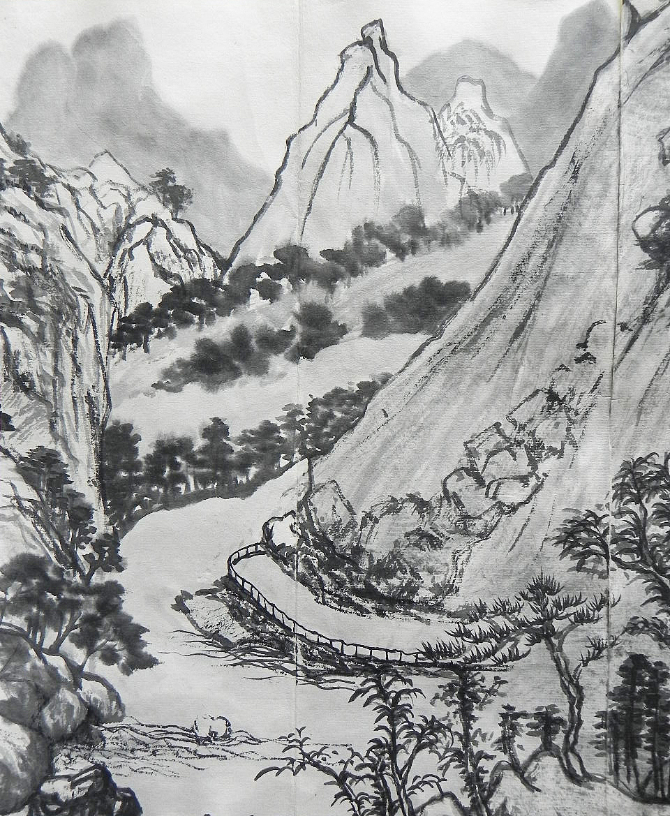 富春山居图局部临摹