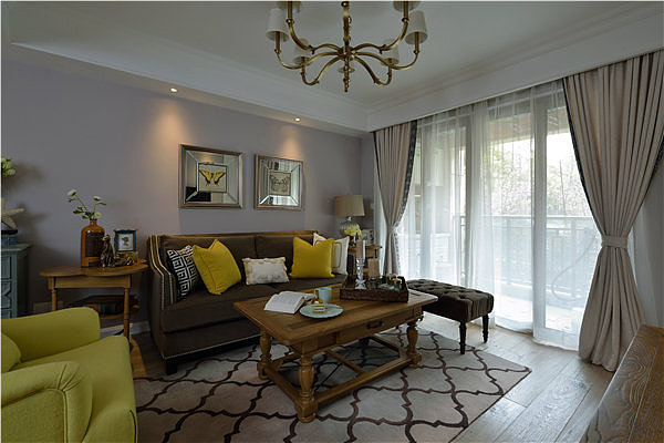 90平现代美式风格家居装修效果图