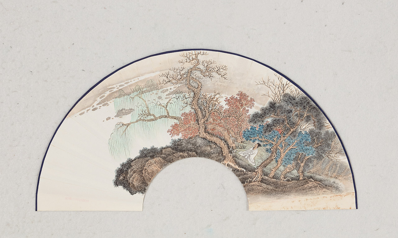 王军河工笔山水扇面（图ZOTg1NzA3MDQ=） - 绘画 - 站酷设计师水为邻原创素材 - 站酷ZCOOL