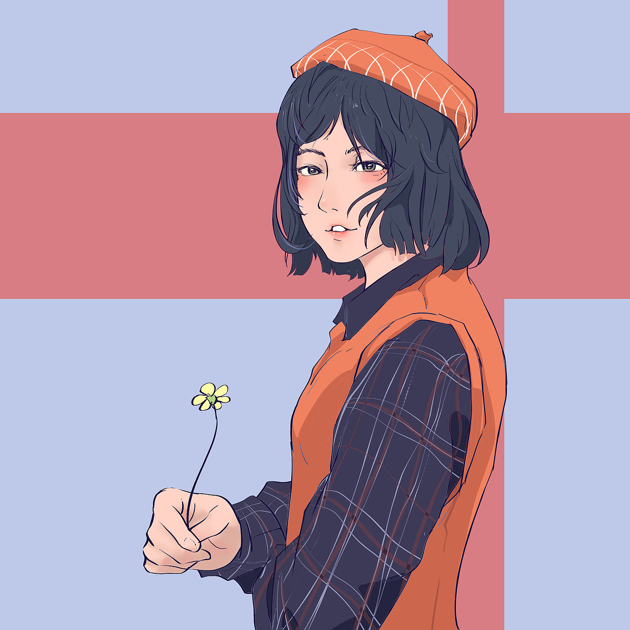 头像写生练习,平涂