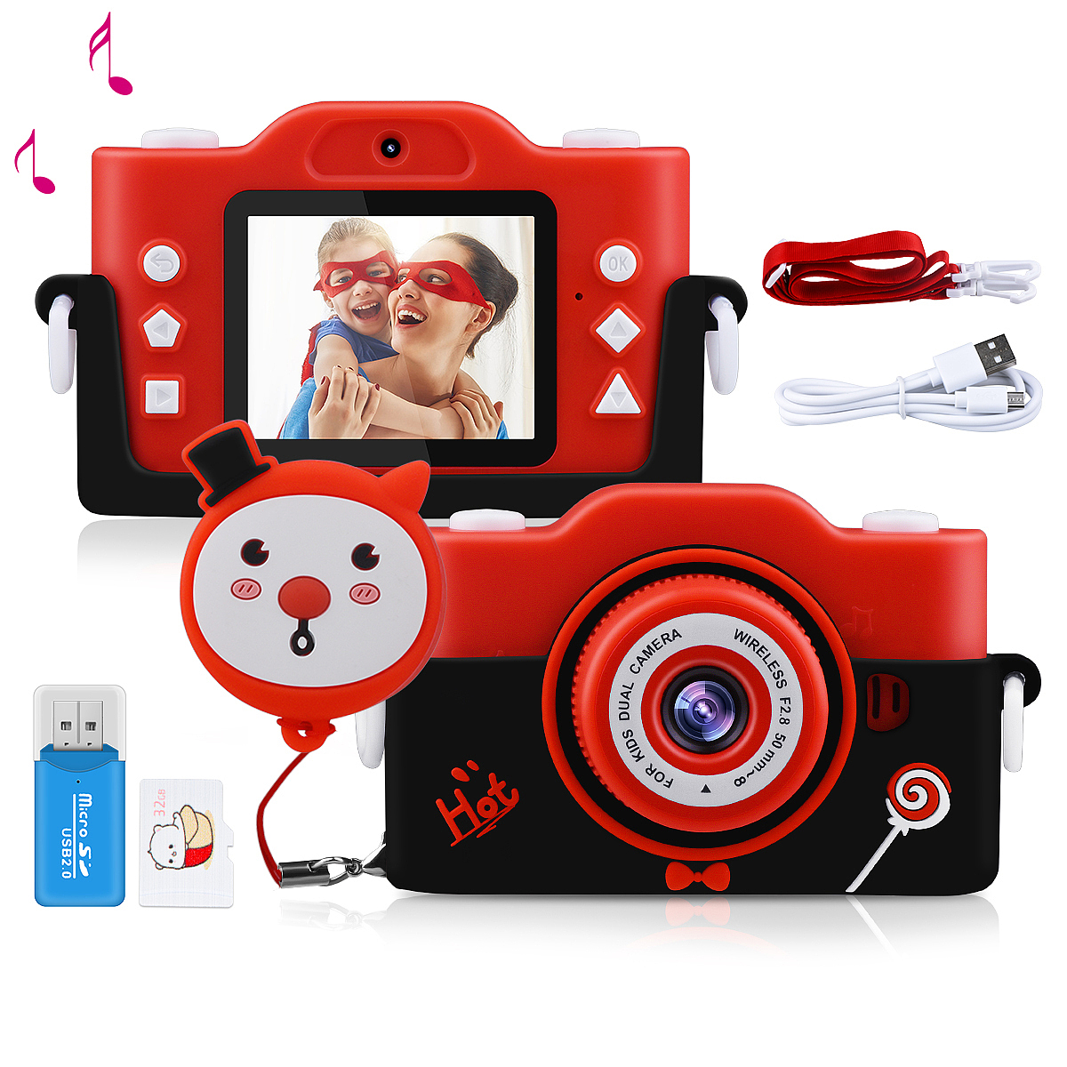 黑红儿童相机