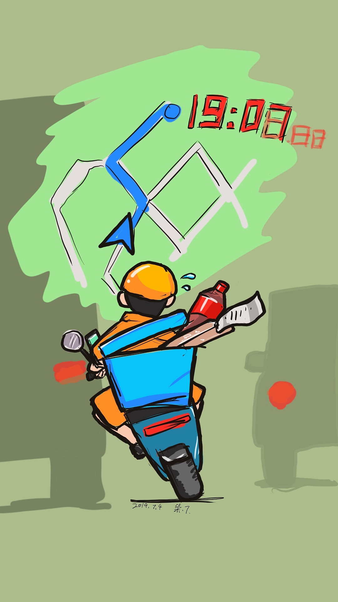 Jobs系列插画第一季合集（图ZMTY5OTg3ODg4） - 新锐潮流插画 - 站酷设计师柒点7原创素材 - 站酷ZCOOL