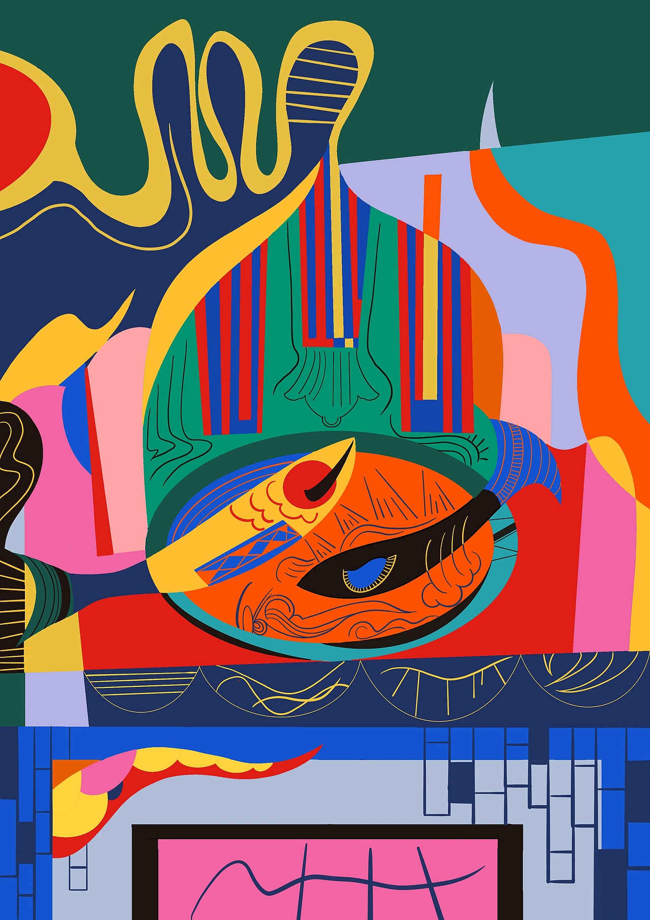 川西公馆系列插画文创设计