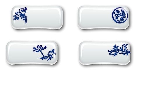 png矢量青花按钮