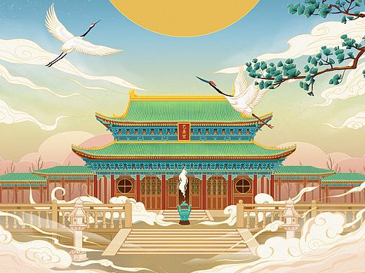 上海艺梵  -  王爷府国潮插画