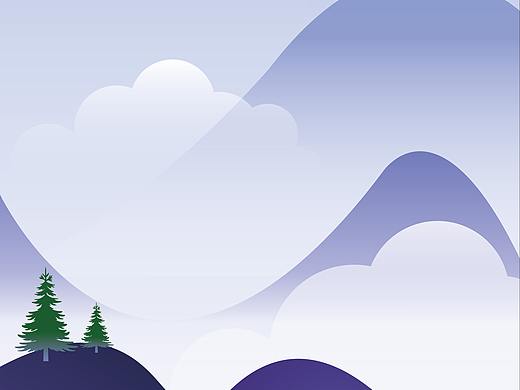 山雾绘画