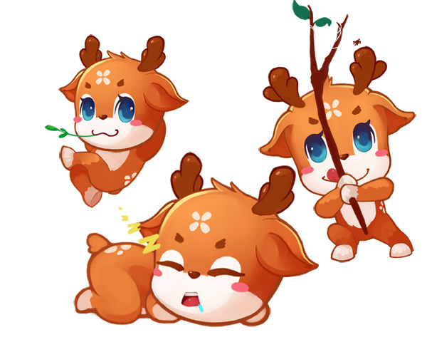 公司卡通形象设计系列之--萌鹿