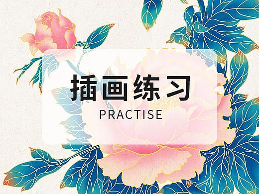手绘-牡丹&荷花