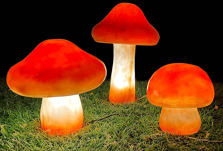 园林景观蘑菇摆件别墅花园庭院户外仿真蘑菇玻璃钢雕塑（图ZMjk2MTUxNDg4） - 环境/建筑摄影 - 站酷设计师世博光电景观灯原创素材 - 站酷ZCOOL