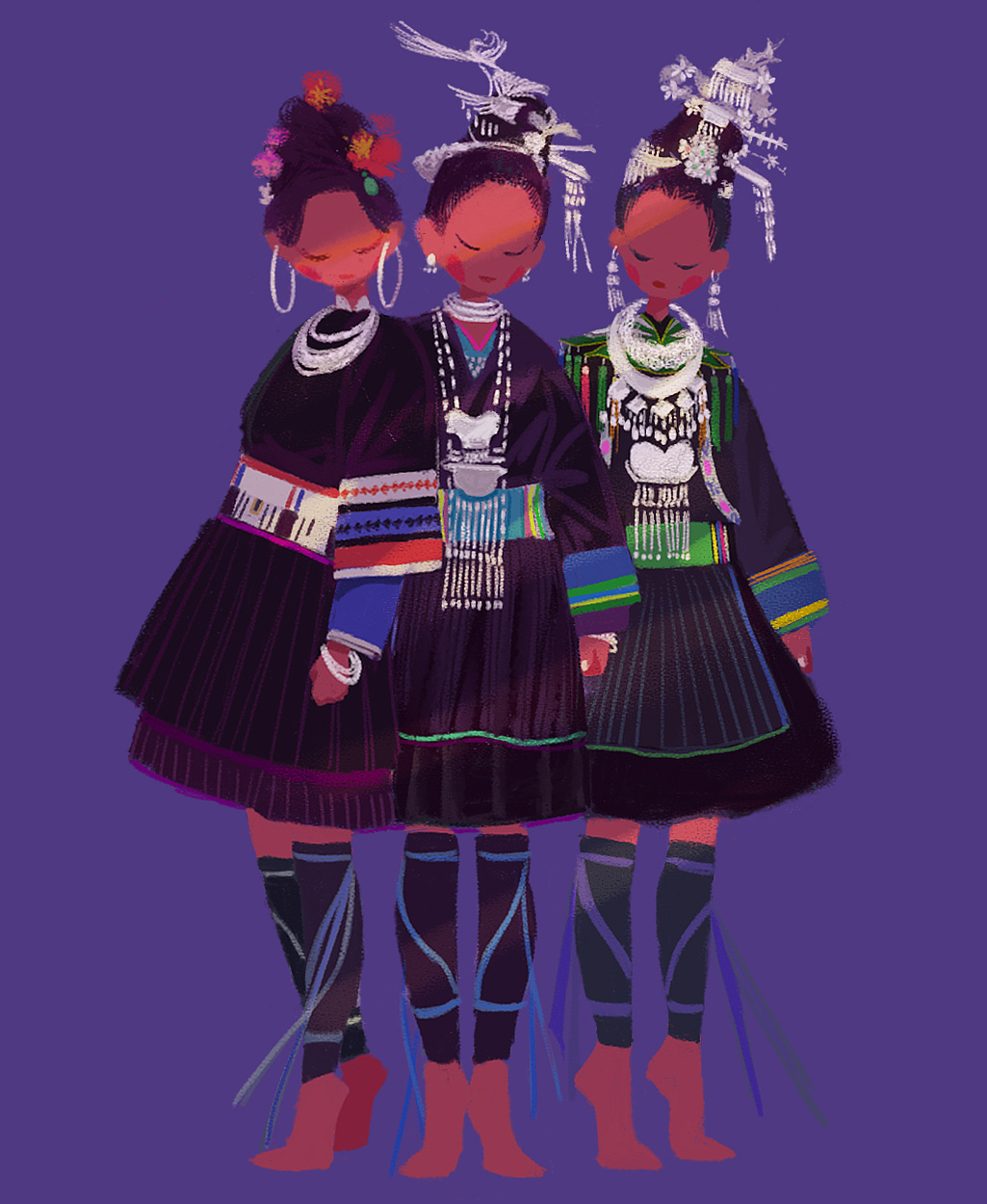 民族服饰设计|插画|创作习作|如也是空空 - 原创作品 - 站酷 (zcool)