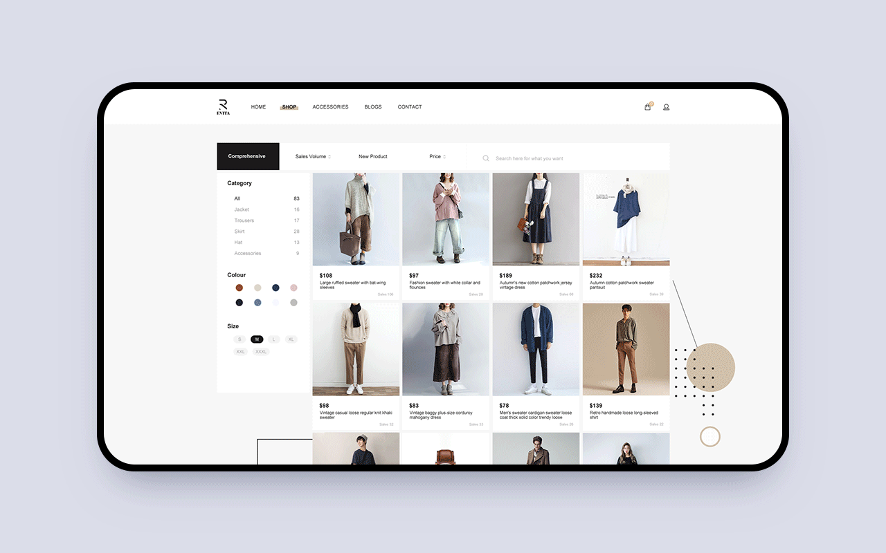 Revtia复古时尚服饰网站设计