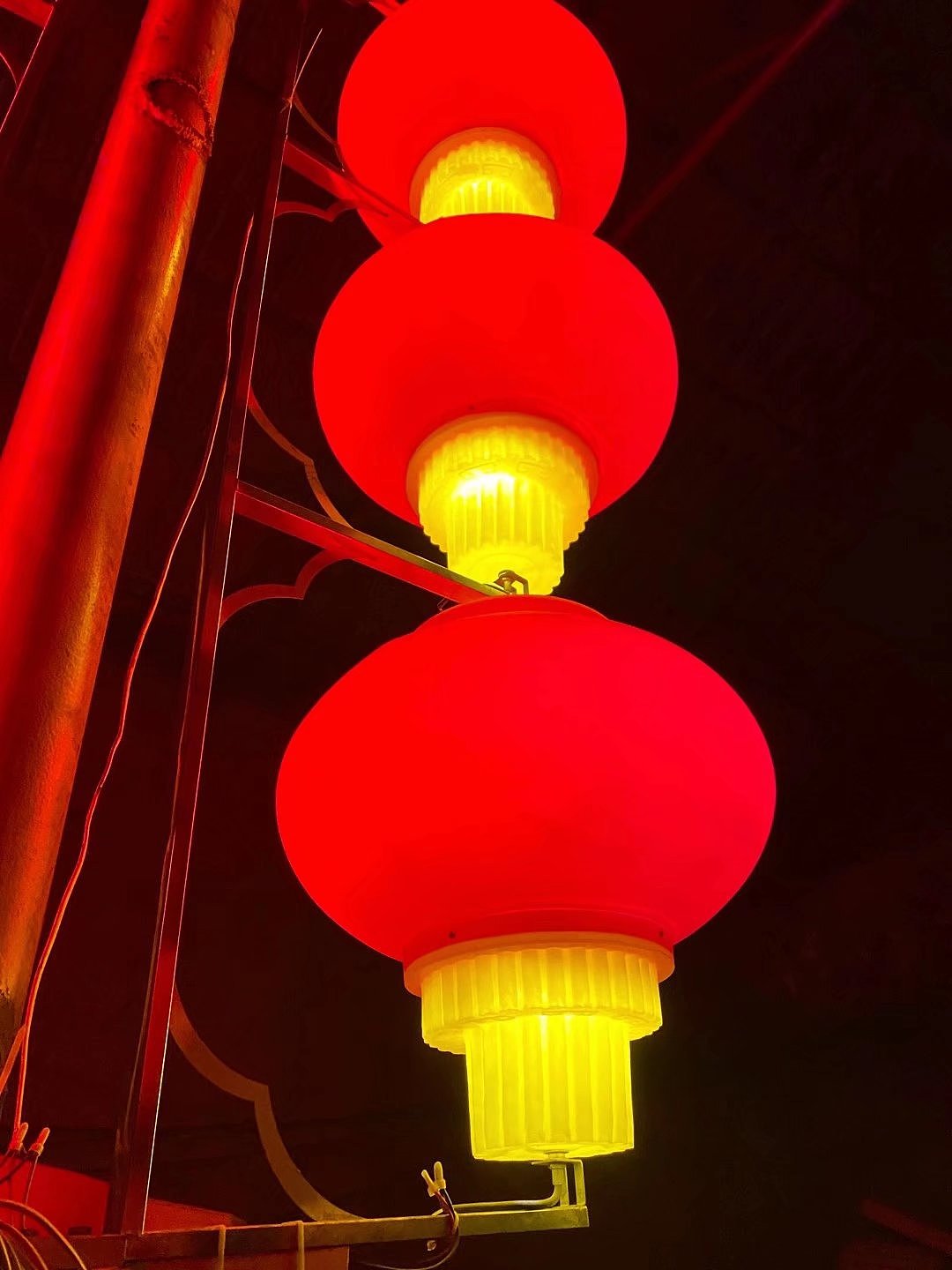 国庆路灯杆装饰灯笼-春节路灯挂件红灯笼【世博光电】|摄影|产品摄影|