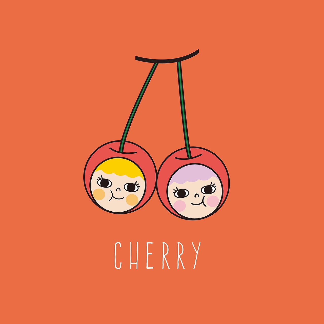 ai矢量插画水果系列头像