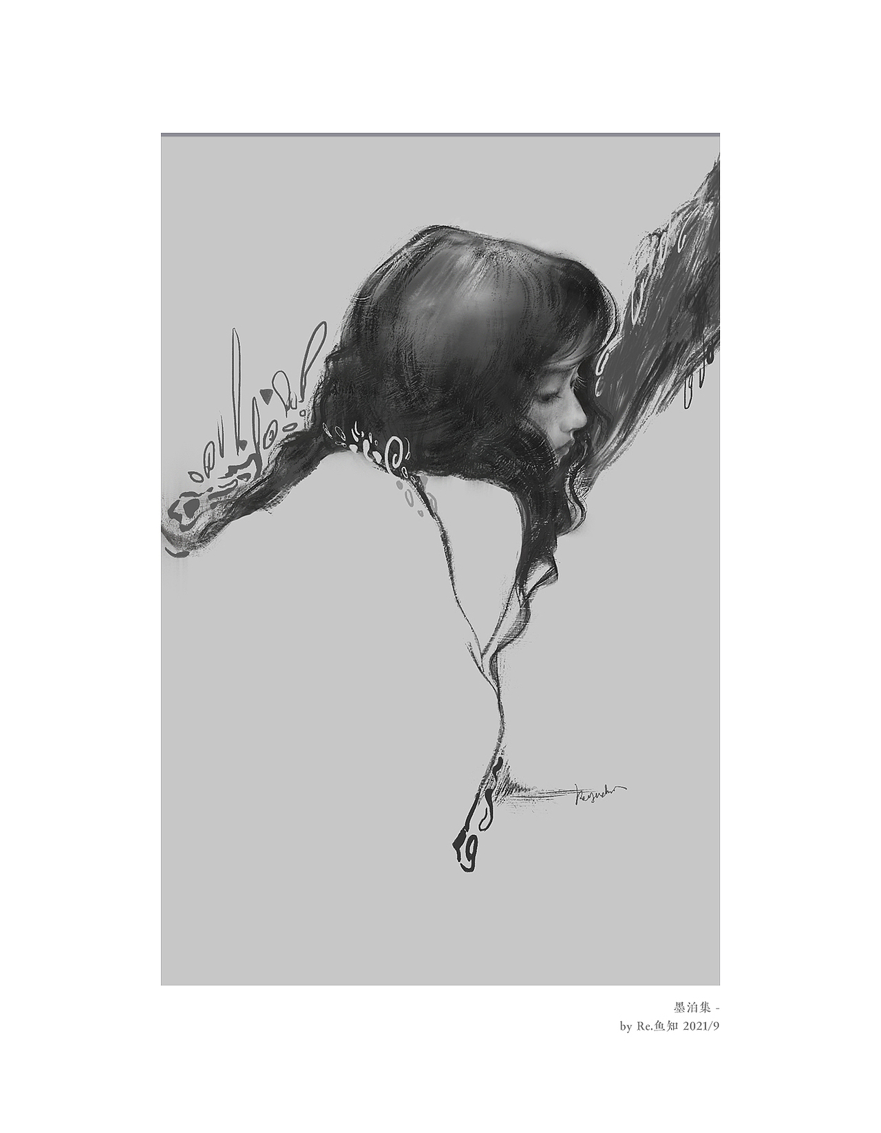 「墨泊集」鱼知/2021作品集2（图ZMjg2MjY2MTIw） - 艺术插画 - 站酷设计师RE鱼知原创素材 - 站酷ZCOOL