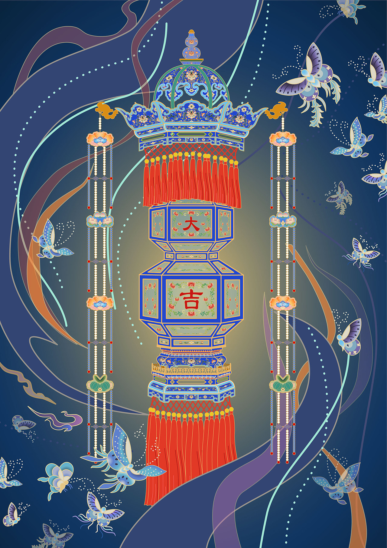 宫灯（图ZMjA5NzgyMDEy） - 艺术插画 - 站酷设计师小鬼和老鬼原创素材 - 站酷ZCOOL