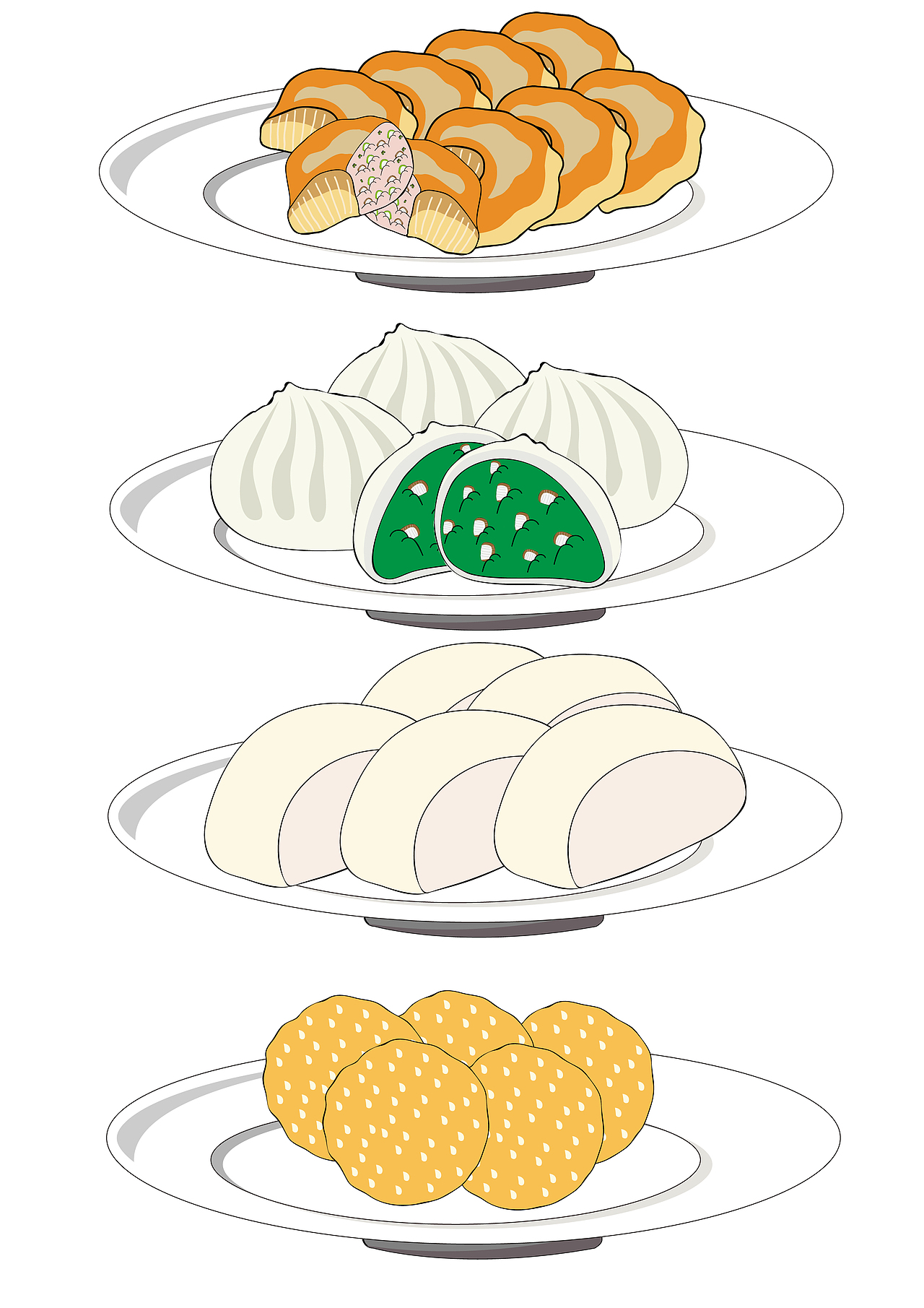 《美食点心插画集合》（图ZMTI4OTgwNTk2） - 商业插画 - 站酷设计师霞姐姐姐姐原创素材 - 站酷ZCOOL