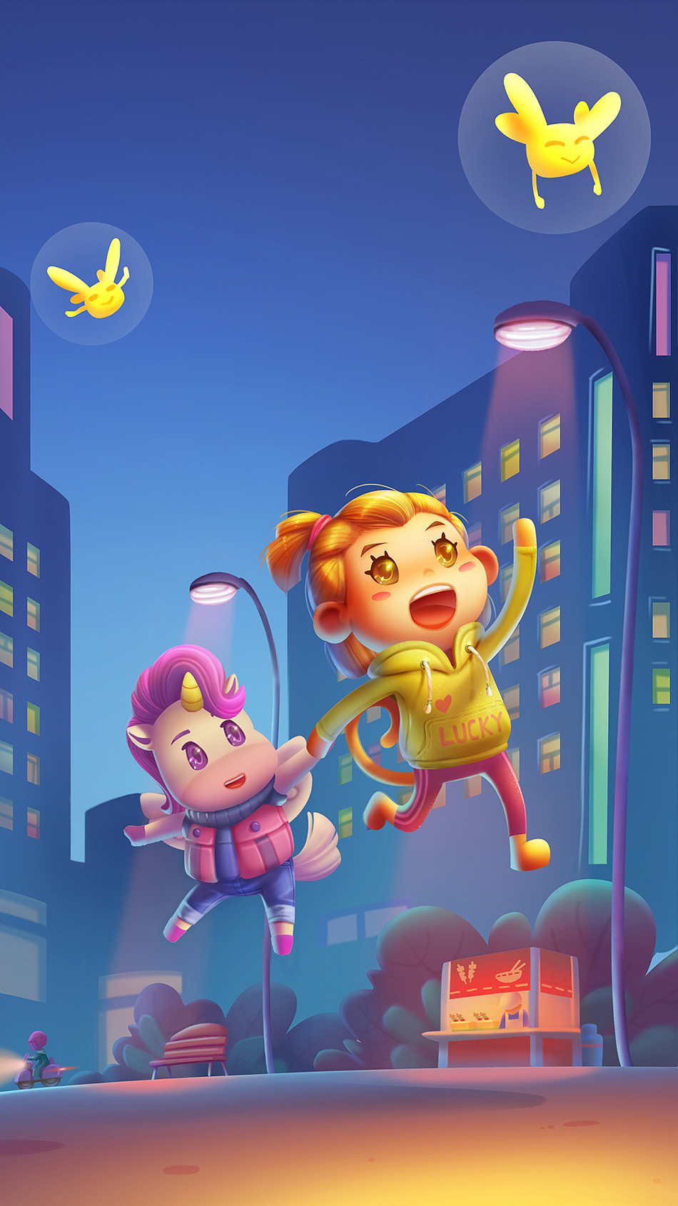 《小駿馬和幸運猴——下班散步回家會獲得快樂精靈》（圖ZMjQwMDkzMDAw） - 繪本 - 站酷設(shè)計師鄰家的紀先生原創(chuàng)素材 - 站酷ZCOOL