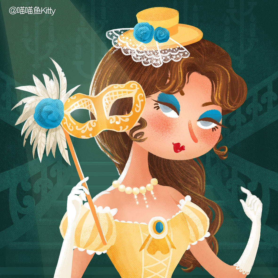 华丽丽的九宫格复古头像（图ZMTI4NzcwMTgw） - 商业插画 - 站酷设计师喵喵鱼KT原创素材 - 站酷ZCOOL