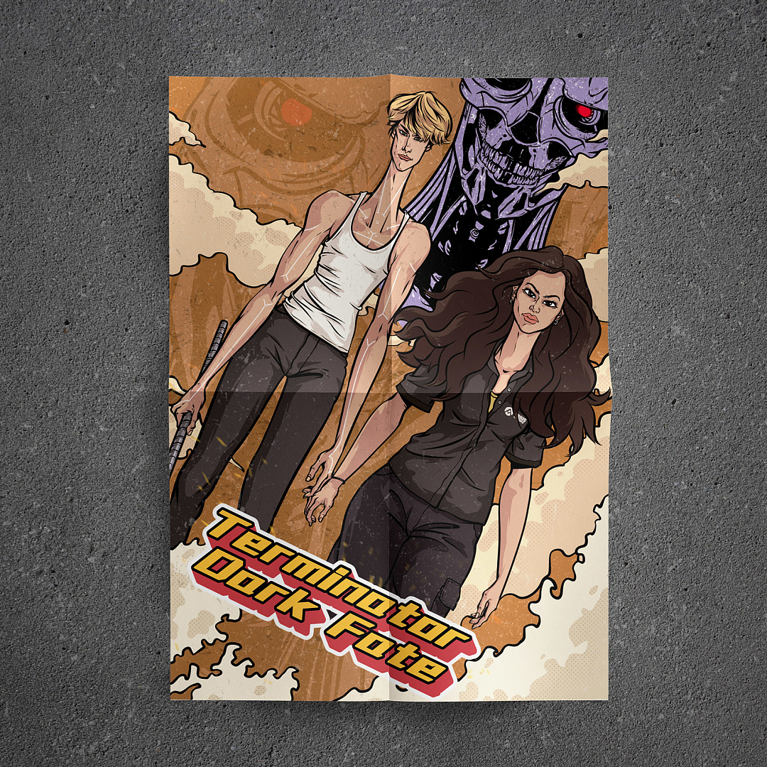 《终结者：黑暗命运》（暂译）同人插画海报（图ZMTc3OTYzNzk2） - 商业插画 - 站酷设计师美术工人CHANG原创素材 - 站酷ZCOOL