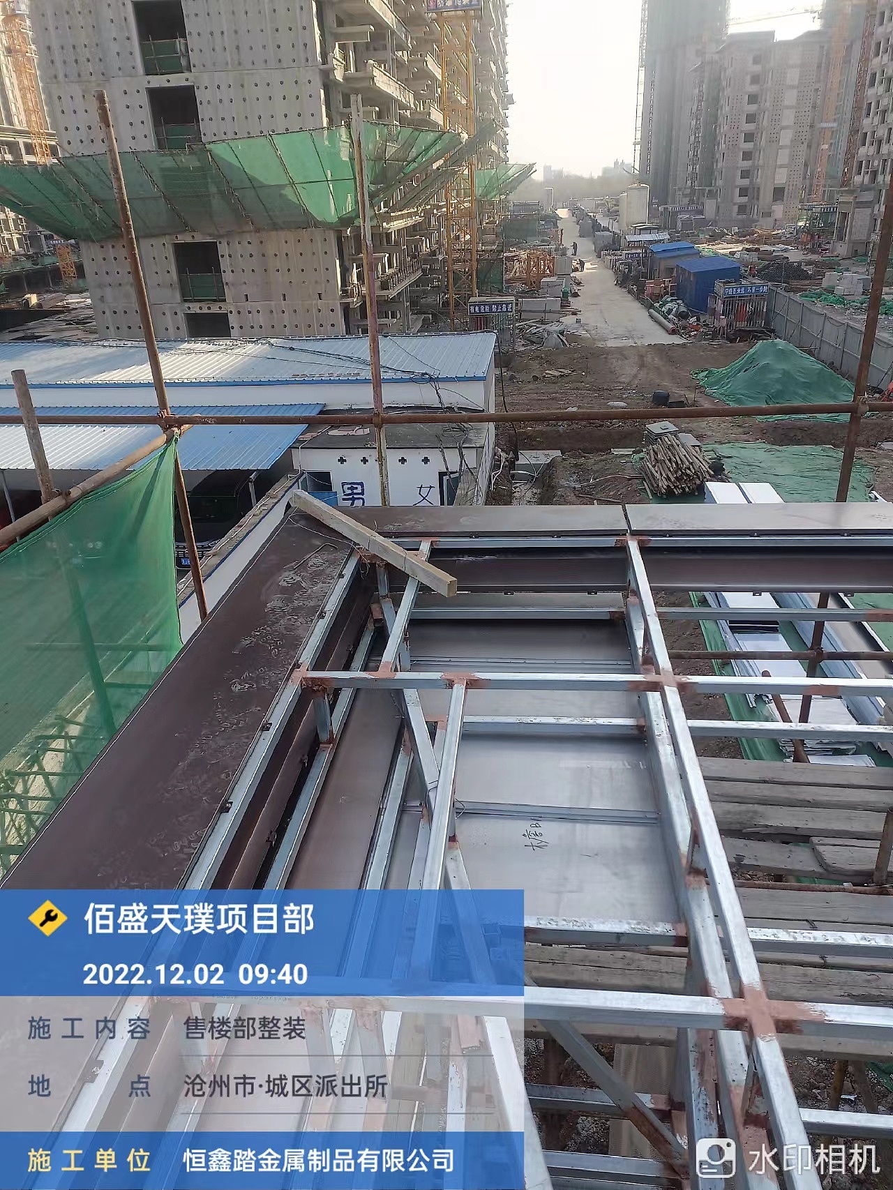 承接售楼部不锈钢金属整装工程门楼铝包板定制具体细节