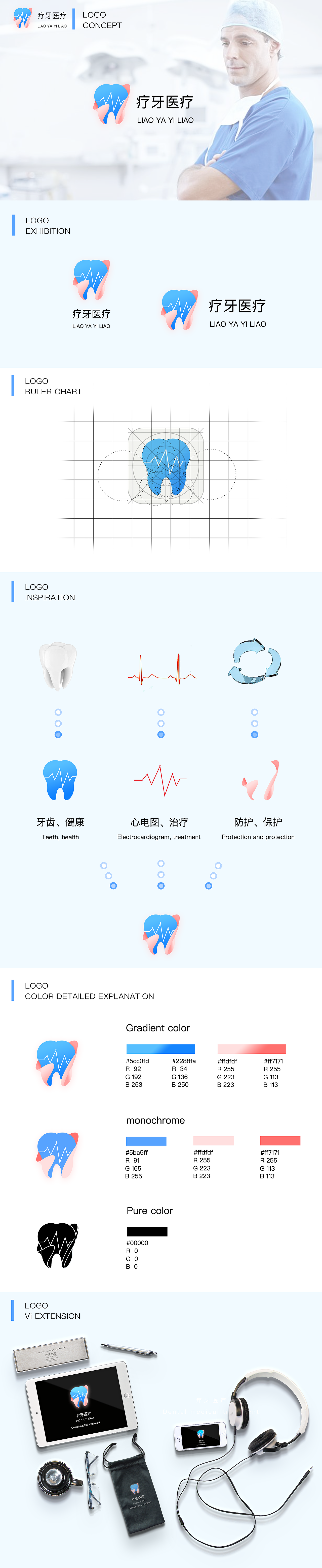 療牙醫(yī)療-LOGO設(shè)計與Vi延展（圖ZMTE4NjgwNDA4） - 品牌 - 站酷設(shè)計師你說啥我聽不到原創(chuàng)素材 - 站酷ZCOOL