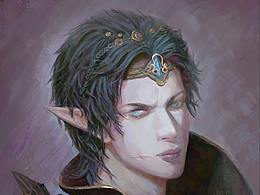 cg繪畫 精靈王子習(xí)作哈