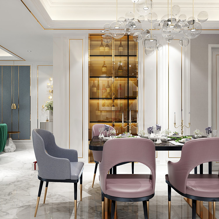 原创作品 120㎡轻奢美式混搭风装修设计（图ZMTcyNDA0MTAw） - 家装设计 - 站酷设计师合肥迷屋设计原创素材 - 站酷ZCOOL