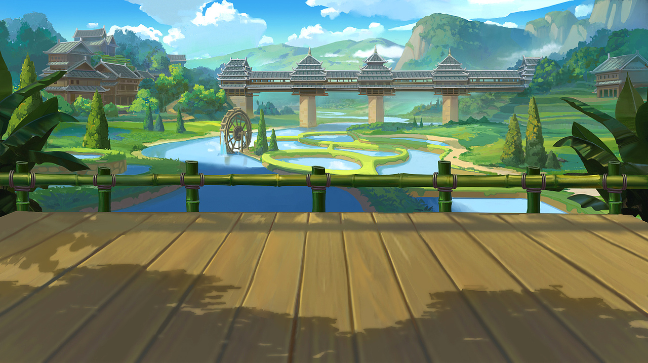 给棋牌类手游绘制的游戏场景（图ZMjUxNjkzOTI4） - 游戏原画 - 站酷设计师三月不吃鱼原创素材 - 站酷ZCOOL