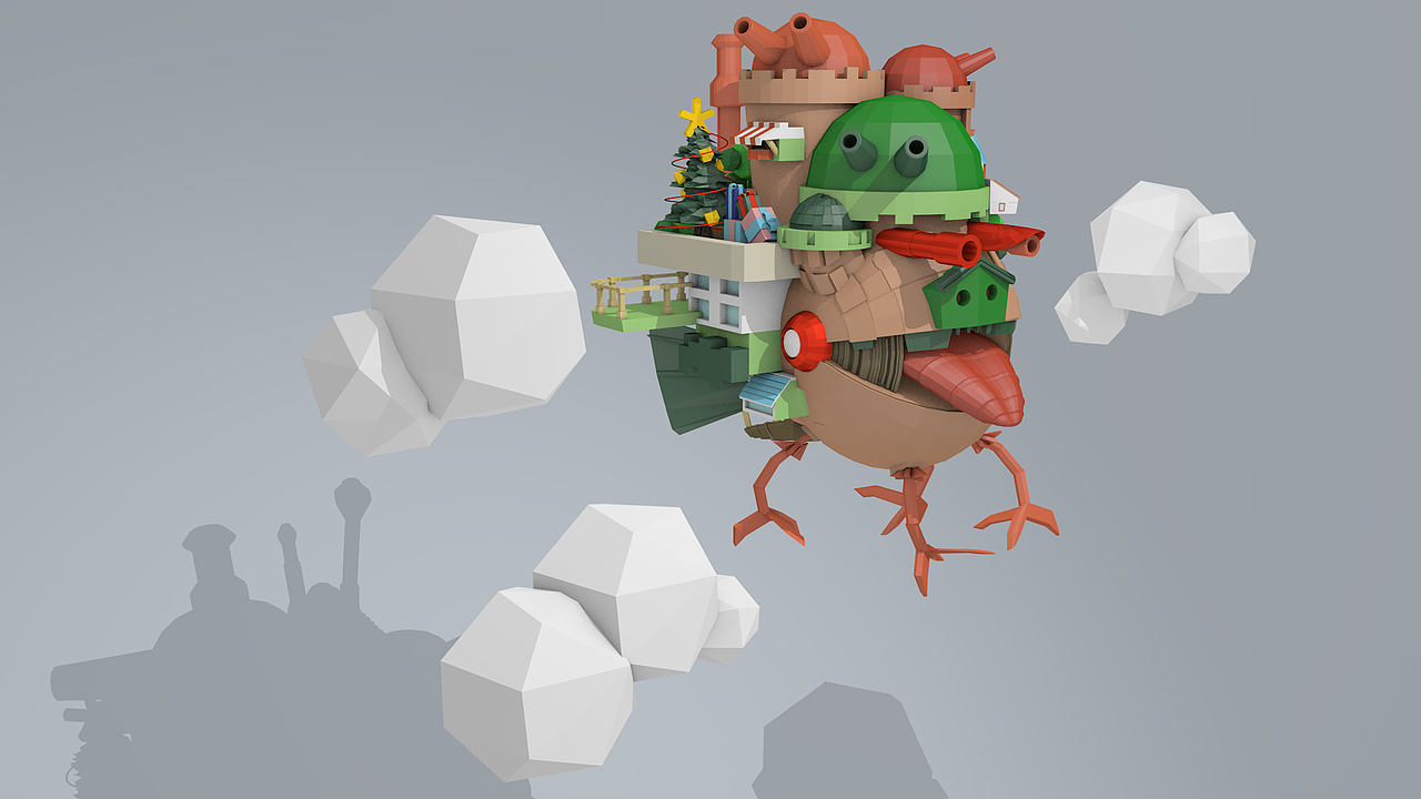 c4d-模仿哈尔的移动城堡（图ZOTMwODQ2NTI=） - 动画/影视 - 站酷设计师蒜香菠萝头原创素材 - 站酷ZCOOL