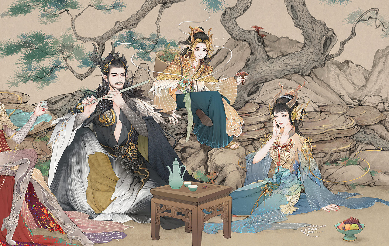 最近的作品（大话龙族）（图ZMTY3NjM0OTc2） - 商业插画 - 站酷设计师千景绘studio原创素材 - 站酷ZCOOL